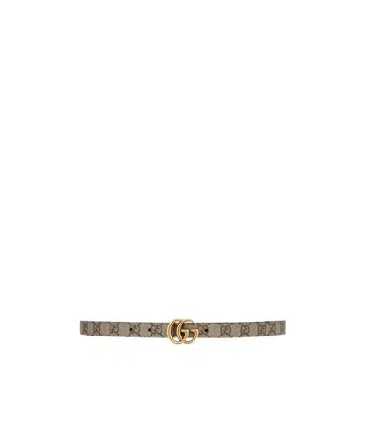 GUCCI GUCCI GG MARMONT LOGO PLAQUE REVERSIBLE BELT