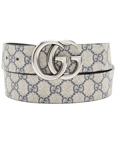 Pre-owned Gucci Gg Marmont Reversible Leather Belt (authentic Pre-loved)