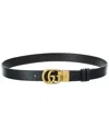 GUCCI GUCCI GG MARMONT REVERSIBLE LEATHER BELT