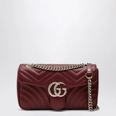 Gucci Gg Marmont Rosso Ancora Small Shoulder Bag Women In Red