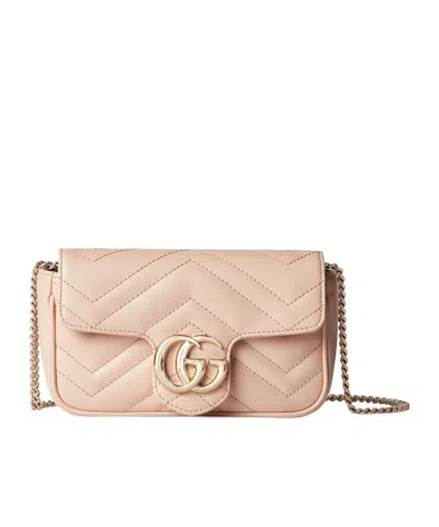 Gucci Gg Marmont Series Ultra-mini Handbags In Nude