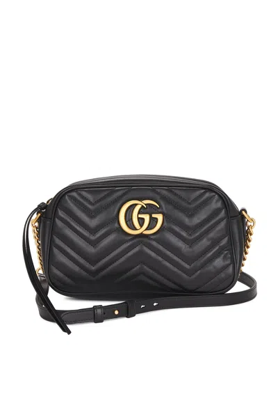 Pre-owned Gucci Gg Marmont Shoulder Bag In Black