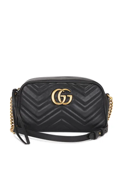 Pre-owned Gucci Gg Marmont Shoulder Bag In Black