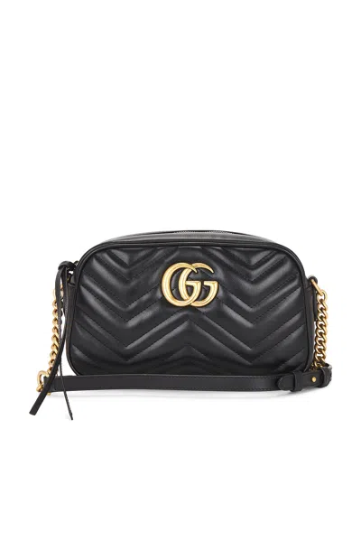 Pre-owned Gucci Gg Marmont Shoulder Bag In Black