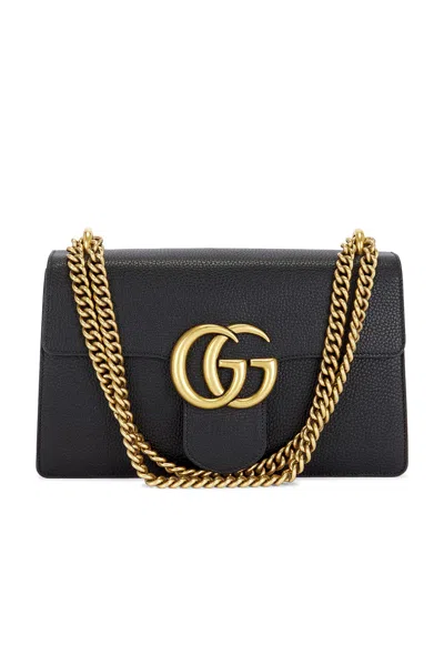 Pre-owned Gucci Gg Marmont Shoulder Bag In Black