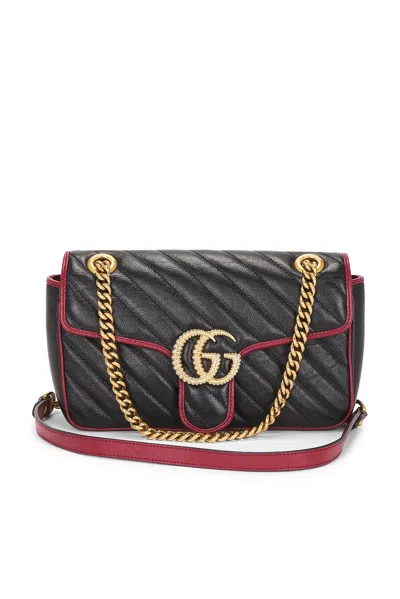 Pre-owned Gucci Gg Marmont Shoulder Bag In Black