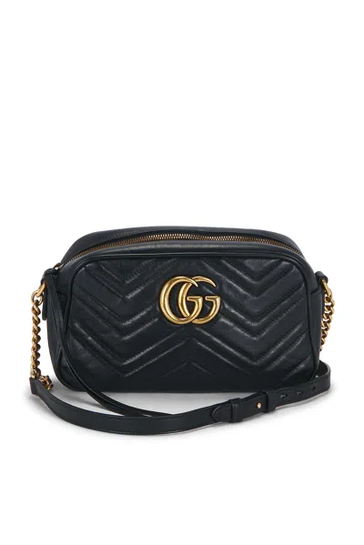 Pre-owned Gucci Gg Marmont Shoulder Bag In Black
