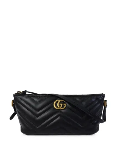 Pre-owned Gucci Gg Marmont Shoulder Bag In Black