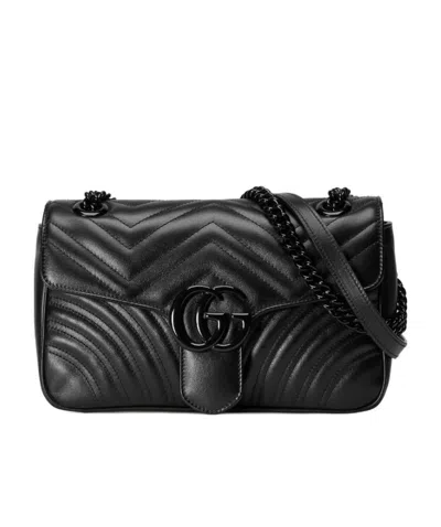 Gucci Gg Marmont Mini Matelasse Leather Shoulder Bag In Black