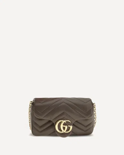 Gucci Gg Marmont Mini Shoulder Bag In Brown