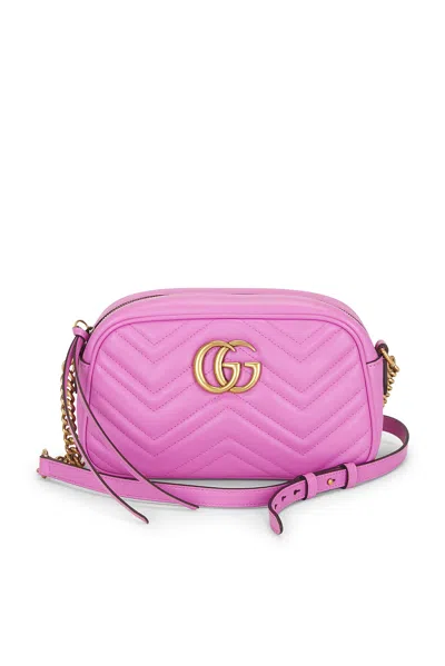 Pre-owned Gucci Gg Marmont Shoulder Bag In Candy Mousse