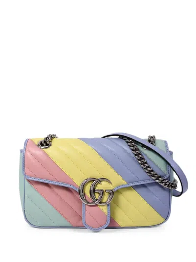 Pre-owned Gucci Gg Marmont Shoulder Bag In Green