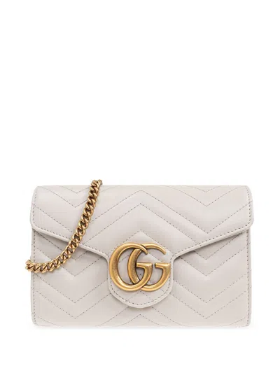 Gucci Gg Marmont Shoulder Bag In Grey
