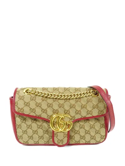Pre-owned Gucci Gg Marmont Shoulder Bag In Neutral