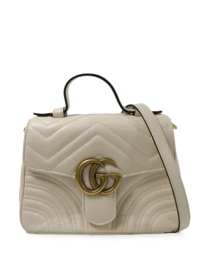 Pre-owned Gucci Gg Marmont Shoulder Bag In Neutrals