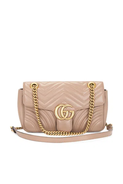 Pre-owned Gucci Gg Marmont Shoulder Bag In Pink