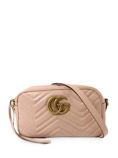 Pre-owned Gucci Gg Marmont Shoulder Bag In Pink