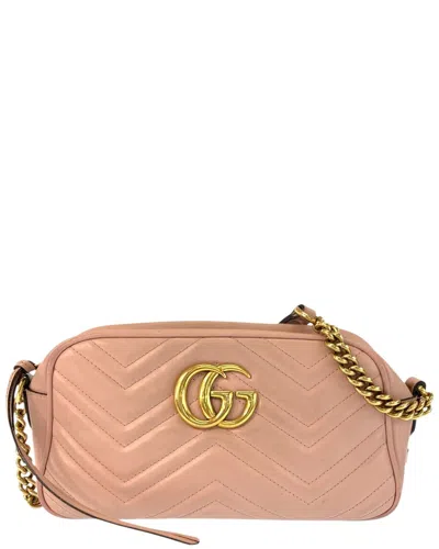 Gucci Gg Marmont Shoulder Bag Pochette (authentic Pre-loved) In Orange