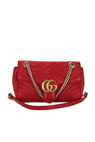 Pre-owned Gucci Gg Marmont Shoulder Bag In Red