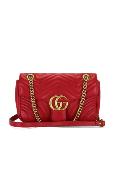 Pre-owned Gucci Gg Marmont Shoulder Bag In Red