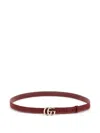 Gucci Gg Marmont Skinny Belt In Red