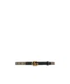 Gucci Classic Canvas Belt With Signature Logo Buckle In Black