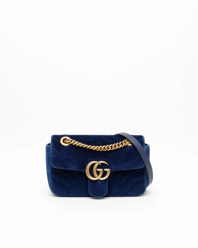 Gucci Gg Marmont Small Bag In Blue