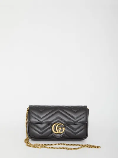 Gucci Gg Marmont Small Bag With Cardholder In Black