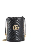 Gucci Gg Marmont Small Bucket Bag In Black
