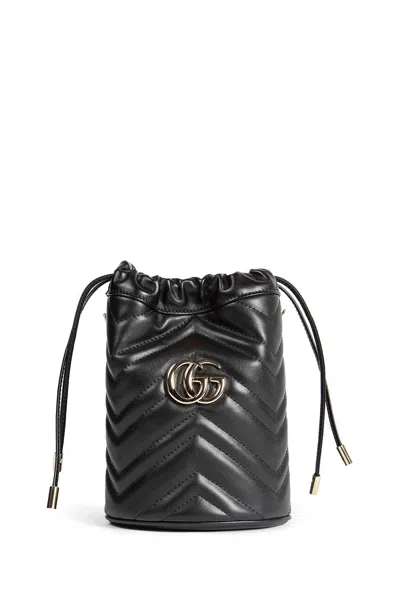 Gucci Gg Marmont Small Bucket Bag In Black