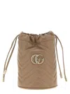 Gucci Gg Marmont Small Bucket Bag In Neutral