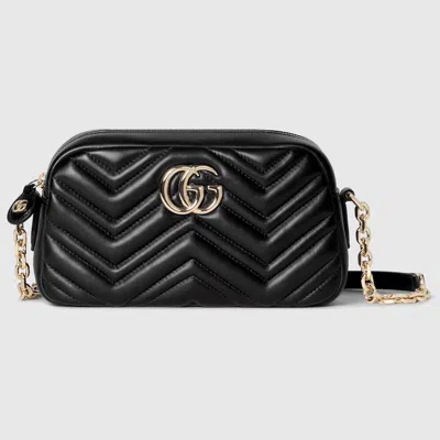 Gucci Gg Marmont Small Camera Bag In Black