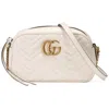 Gucci Gg Marmont Small Quilted-leather Cross-body Bag In White