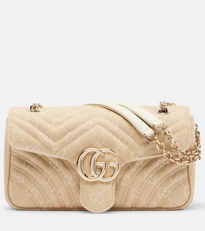 Gucci Gg Marmont Small Denim Shoulder Bag