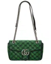 GUCCI GUCCI GG MARMONT SMALL GG CANVAS & LEATHER SHOULDER BAG