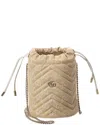 Gucci Small Marmont Bucket Bag With Chain Strap In Neutral