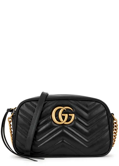 Gucci Gg Marmont Small Leather Cross-body Bag, Cross-body Bag, Black