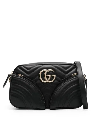 GUCCI GG MARMONT SMALL LEATHER SHOULDER BAG