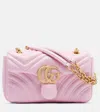 Gucci Gg Marmont Small Leather Shoulder Bag In Pink