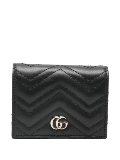 Gucci Gg Marmont Small Leather Wallet In Black