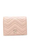 Gucci Women Gg Marmont Small Leather Wallet In Pink