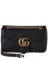 Gucci Gg Marmont Small Matelasse Leather Shoulder Bag In Black