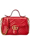 Gucci Gg Marmont Small Matelasse Leather Top Handle Satchel