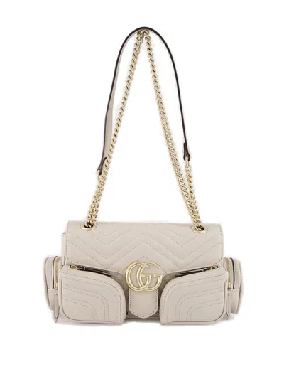 Gucci Gg Marmont Small Pocket Detailed Shoulder Bag