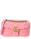 Gucci Gg Marmont Small Shearling Shoulder Bag
