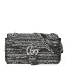 Gucci Gg Marmont Small Shoulder Backpack In Gray