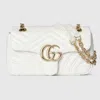 Gucci Gg Marmont Small Shoulder Bag In White