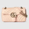 Gucci Gg Marmont Small Shoulder Bag In Pink