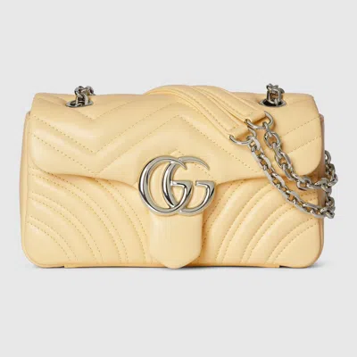 Gucci Gg Marmont Small Shoulder Bag In Yellow