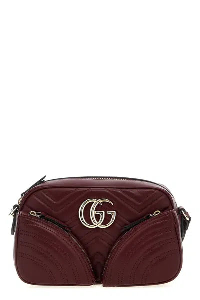 Gucci 'gg Marmont' Small Shoulder Bag In Burgundy
